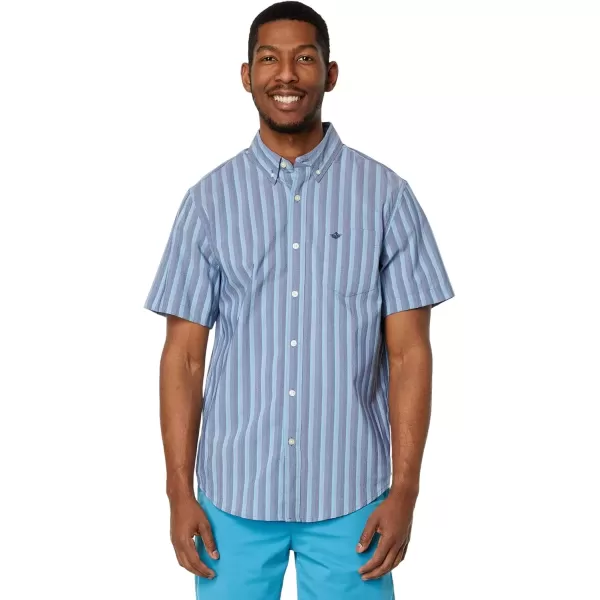 imageDockers Mens Classic Fit Short Sleeve Signature Comfort Flex Shirt Standard and Big ampamp TallOceanviewStripe