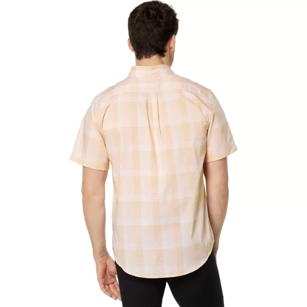 imageDockers Mens Classic Fit Short Sleeve Signature Comfort Flex Shirt Standard and Big ampamp TallOrange Ochre  Alleman Plaid