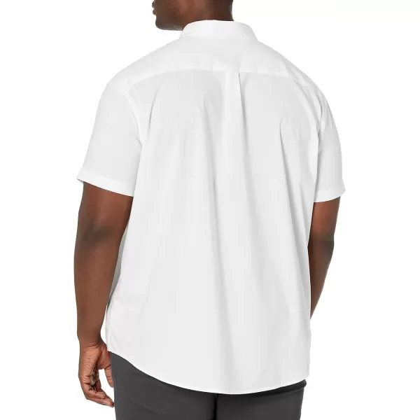 imageDockers Mens Classic Fit Short Sleeve Signature Comfort Flex Shirt Standard and Big ampamp TallPaper White  Solid