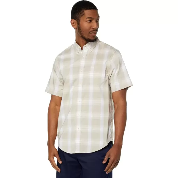 imageDockers Mens Classic Fit Short Sleeve Signature Comfort Flex Shirt Standard and Big ampamp TallSahara Khaki