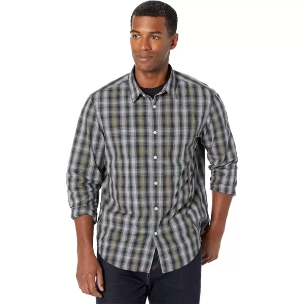 imageDockers Mens Regular Fit Long Sleeve Casual Shirt Regular and Big ampamp TallNew Magical Forest Green  Fremont Plaid Poplin