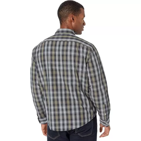 imageDockers Mens Regular Fit Long Sleeve Casual Shirt Regular and Big ampamp TallNew Magical Forest Green  Fremont Plaid Poplin