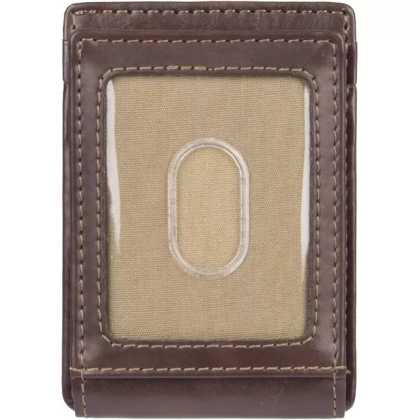 imageDockers Mens Slim Profile Front Pocket WalletBrown