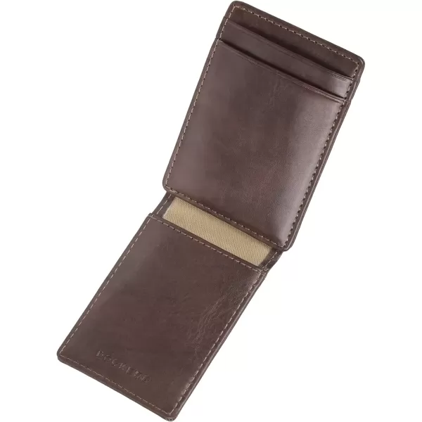 imageDockers Mens Slim Profile Front Pocket WalletBrown