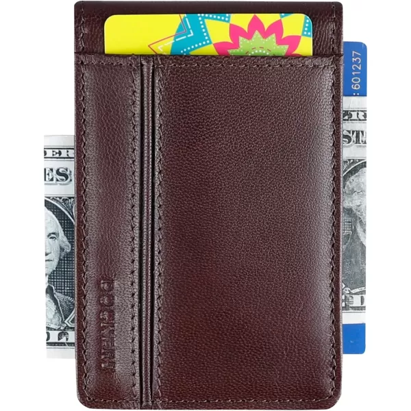 imageDockers Mens Slim Profile Front Pocket WalletCordovan