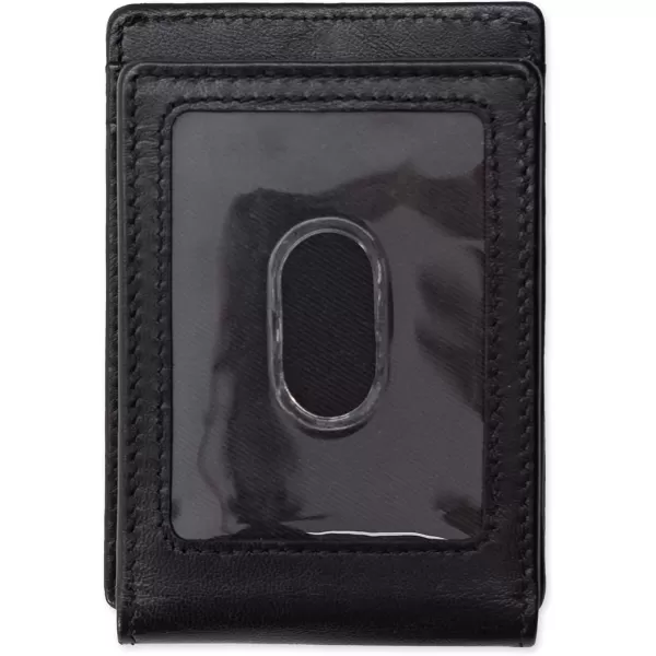 imageDockers Mens Slim Profile Front Pocket WalletSleek Black