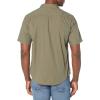 imageDockers Mens Regular Fit Short Sleeve Utility ShirtCamo Green  Solid Rip Stop