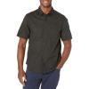 imageDOCKERS Mens Regular Fit Short Sleeve Utility ShirtPirate Black  Solid Rip Stop