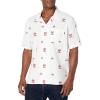 imageDockers Mens Regular Fit Short Sleeve Camp Collar ShirtRed  Print