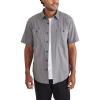 imageDockers Mens Regular Fit Short Sleeve Utility ShirtCar Park Grey  Solid Rip Stop