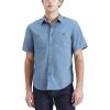 imageDockers Mens Regular Fit Short Sleeve Utility ShirtOceanview Blue Solid Ripstop