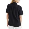 imageDockers Womens Regular Fit Short Sleeve Button Down ShirtBeautiful Black Poplin