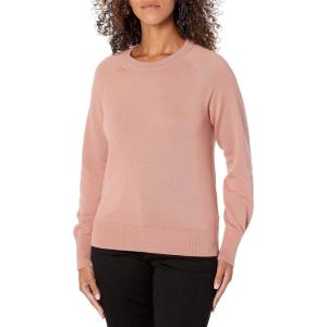 imageDOCKERS Womens Classic Fit Long Sleeve Crewneck SweaterOld Rose Pink Jacquard