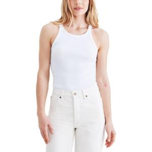 imageDOCKERS Womens Slim Favorite Knit Tank Top ShirtLucent White Rib