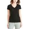 imageDockers Womens Slim Fit Short Sleeve Favorite VNeck Tee Shirt Beautiful Black Medium