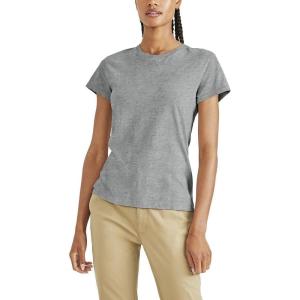 imageDockers Womens Slim Fit Cotton Slub Jersey Favorite Crew TShirtHeather Grey