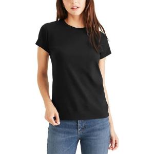 imageDockers Womens Slim Fit Cotton Slub Jersey Favorite Crew TShirtMineral Black