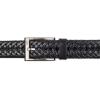 imageDockers Mens Fully Adjustable Braided BeltBlack Silver Buckle