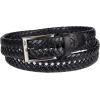 imageDockers Mens Fully Adjustable Braided BeltBlack Silver Buckle