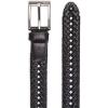 imageDockers Mens Fully Adjustable Braided BeltBlack Silver Buckle