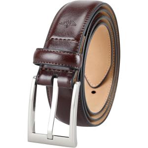 imageDOCKERS Mens 1 38 in FeatherEdge Belt with TwoRow StitchingCordovan