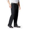 imageDockers Mens Classic Fit Signature Lux Cotton Pleated Stretch Pants Regular and Big ampamp TallBlack