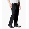 imageDockers Mens Classic Fit Signature Lux Cotton Pleated Stretch Pants Regular and Big ampamp TallBlack