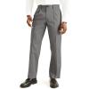 imageDockers Mens Classic Fit Signature Lux Cotton Pleated Stretch Pants Regular and Big ampamp TallBurma Grey