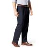 imageDockers Mens Classic Fit Signature Lux Cotton Pleated Stretch Pants Regular and Big ampamp TallDockers Navy