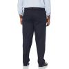 imageDockers Mens Classic Fit Signature Lux Cotton Pleated Stretch Pants Regular and Big ampamp TallDockers Navy