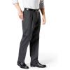 imageDockers Mens Classic Fit Signature Lux Cotton Pleated Stretch Pants Regular and Big ampamp TallSteelhead