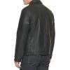 imageDockers Mens James Faux Leather Jacket Regular Big ampamp Tall SizesBlack W Chest Zip