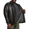 imageDockers Mens James Faux Leather Jacket Regular Big ampamp Tall SizesBlack W Chest Zip