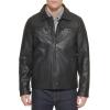 imageDockers Mens James Faux Leather Jacket Regular Big ampamp Tall SizesBlack W Chest Zip