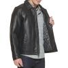 imageDockers Mens James Faux Leather Jacket Regular Big ampamp Tall SizesBlack W Chest Zip