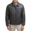 imageDockers Mens James Faux Leather Jacket Regular Big ampamp Tall SizesGrey W Chest Zip