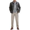 imageDockers Mens James Faux Leather Jacket Regular Big ampamp Tall SizesGrey W Chest Zip