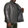 imageDockers Mens James Faux Leather Jacket Regular Big ampamp Tall SizesGrey W Chest Zip