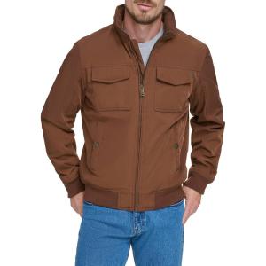 imageDockers Mens Quilted Lined Flight Bomber JacketChocolate Brown