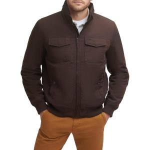 imageDockers Mens Quilted Lined Flight Bomber JacketDark Brown