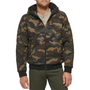 imageDockers Mens Softshell Sherpa Lined Bomber JacketCamouflage