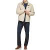 imageDOCKERS Mens Zip Front Sherpa Fleece Jacket with Chest PocketKhaki