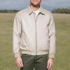 imageDockers Mens Micro Twill Golf Bomber Jacket Standard and Big ampamp TallKhaki