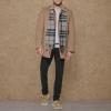 imageDockers Mens Weston Wool Blend Coat with Scarf Regular and Big ampamp TallCamelLight Grey Scarf