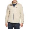 imageDOCKERS Mens Zip Front Sherpa Fleece Jacket with Chest PocketKhaki