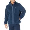 imageDOCKERS Mens Zip Front Sherpa Fleece Jacket with Chest PocketOcean Blue