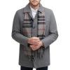 imageDockers Mens Weston Wool Blend Coat with Scarf Regular and Big ampamp TallLight Grey