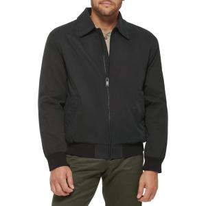 imageDockers Mens Micro Twill Golf Bomber Jacket Standard and Big ampamp TallBlack Filled