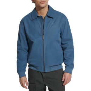 imageDockers Mens Micro Twill Golf Bomber Jacket Standard and Big ampamp TallBlue Horizon Unfilled