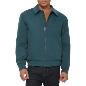 imageDockers Mens Micro Twill Golf Bomber Jacket Standard and Big ampamp TallForest Filled